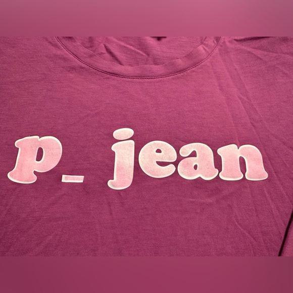 P_JEAN Fuchsia‎ Long Sleeve Top Made in Italy 100% Cotton Sz L NWT A 0263 - Picture 3 of 10